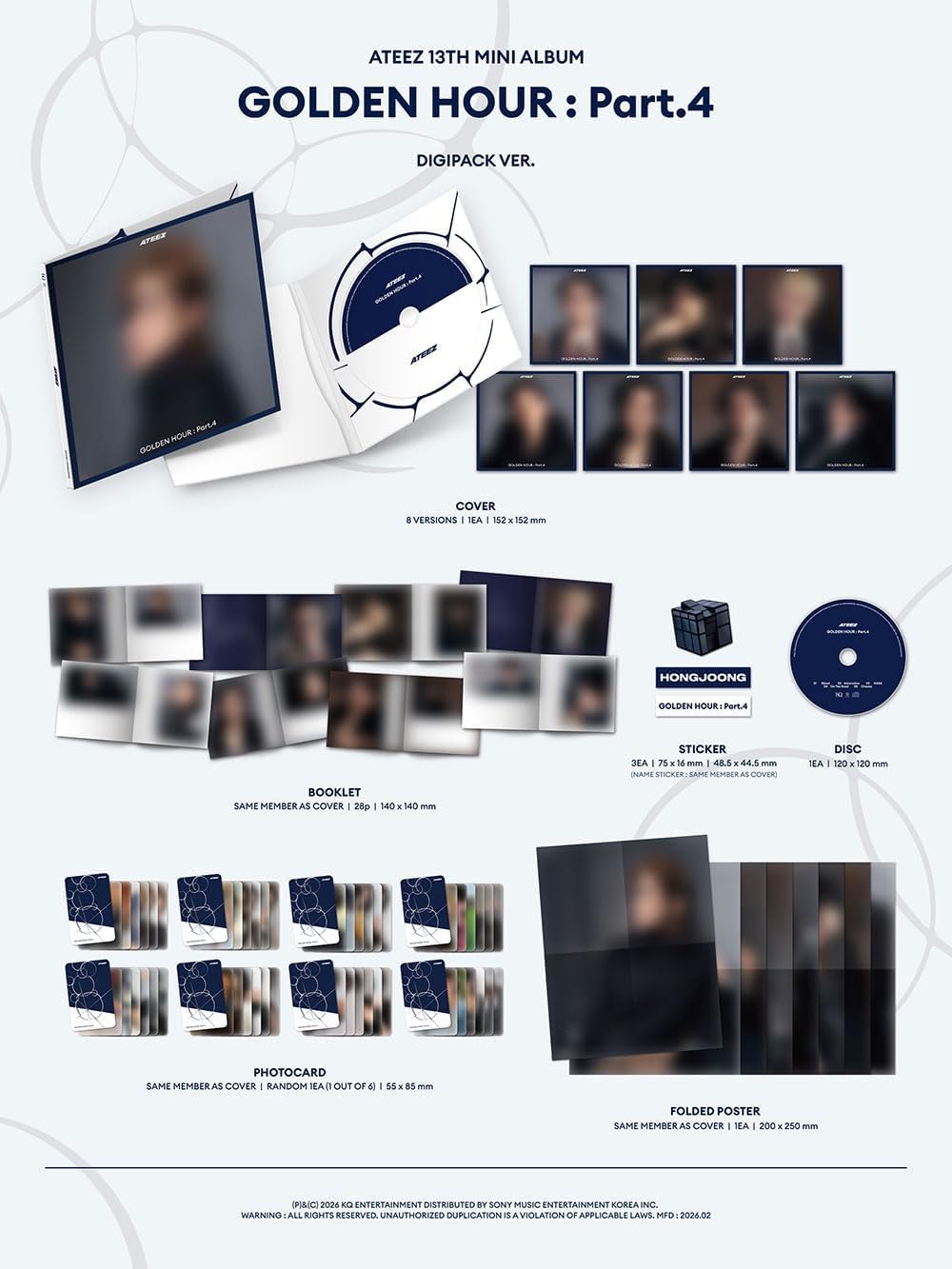 Amazon.co.jp: ATEEZ GOLDEN HOUR : Part.4 [DIGIPACK Ver.] 13thミニ